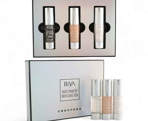 3in1 Biya 24k Gold Gel Primer Foundation Highlighter Set | Best Quality Foundation Highlighter