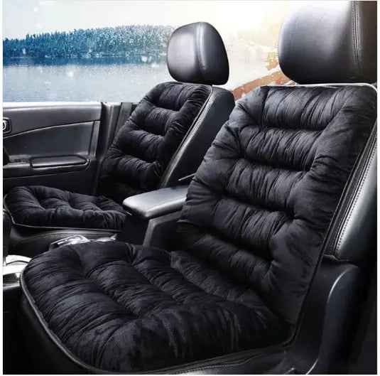 Car Seat Cushion | Velvet Car Seat Comforter with Back Support