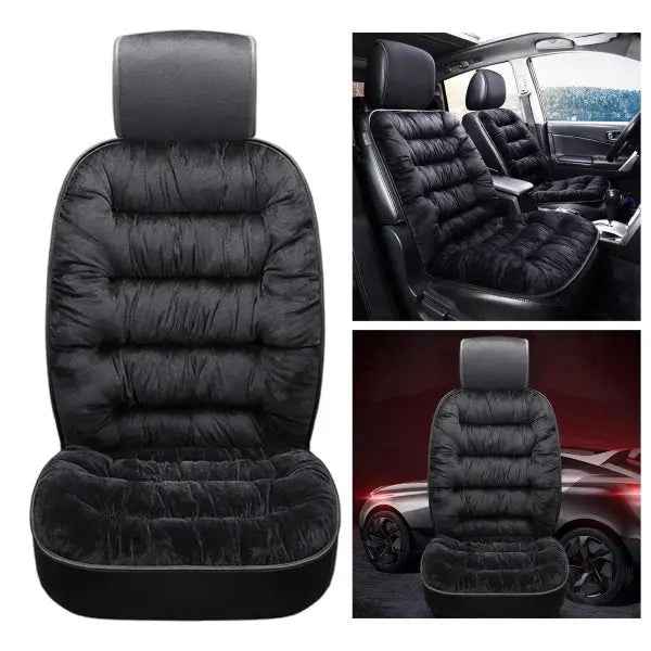 Car Seat Cushion | Velvet Car Seat Comforter with Back Support