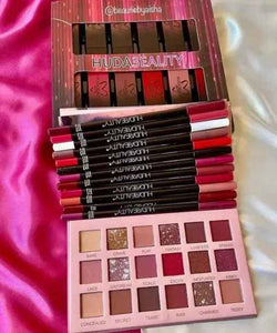 Huda Beauty Makeup Bundle: Eye & Lip Makeup Deal