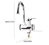 Electric Water Heating Tap - Shock-proof Design, Digital Temp° Display, Hot & Cold Water for Kitchens and Bathrooms