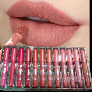 Matt Lipgloss Pack of 12 for Long-Lasting Matte Color