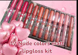 Matt Lipgloss Pack of 12 for Long-Lasting Matte Color