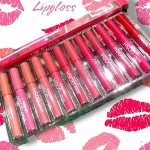 Matt Lipgloss Pack of 12 for Long-Lasting Matte Color