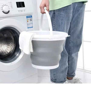 Silicon Folding Bucket 5 Litre - Foldable Silicon Bucket with Handle