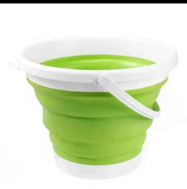 Silicon Folding Bucket 5 Litre - Foldable Silicon Bucket with Handle